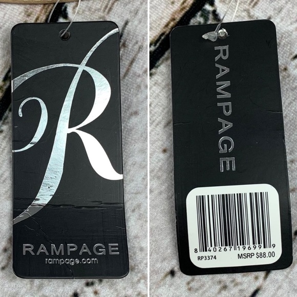 NWT Rampage Wing Logo Shoulder Bag Tote Purse Carryall Roomy Almond Weekender - Picture 7 of 15